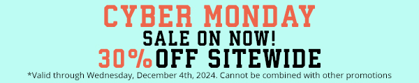 Cyber Monday Sale - 30% Off